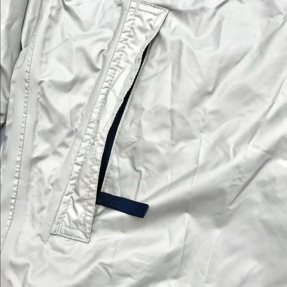 K-WAY 2000 men windbreaker lightweight off-white pockets drawstring size MEDIUM